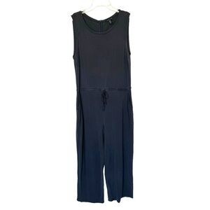 Eileen Fisher Gray Sleeveless Jumpsuit Drawstring Waist